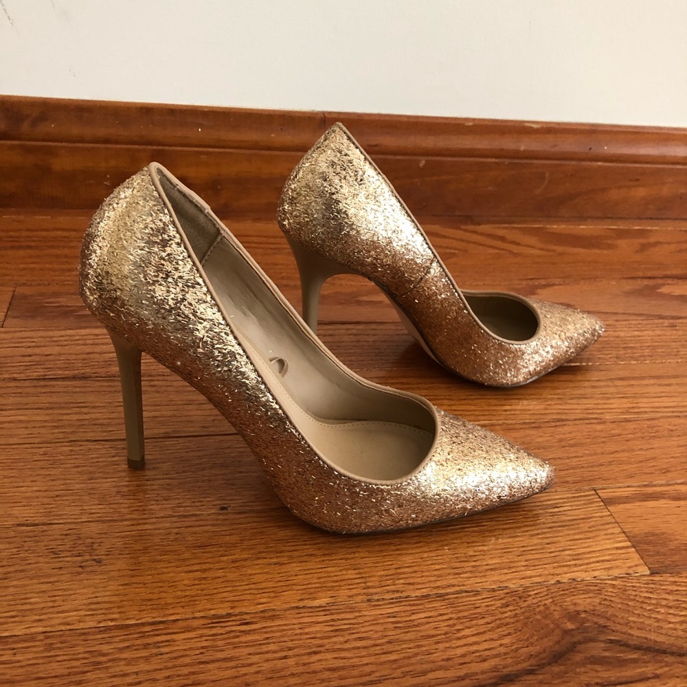 Brand new gold glitter heels size 6.5